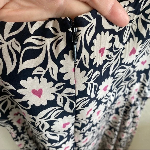 HVN Atlanta Button Front Floral Heart Print Strappy Dress US4 - Picture 4 of 7